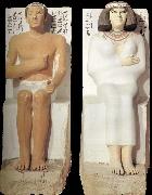 unknow artist Rahotep and Nofret from Meidoem painting